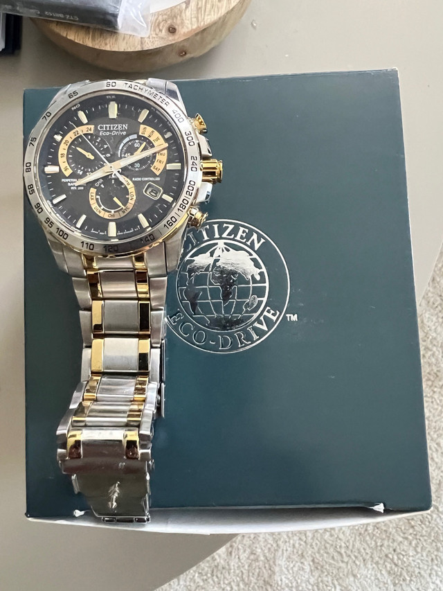 Citizen eco-drive quartz 42mm montre pour homme porter 5 fois pa dans Bijoux et montres  à Laval/Rive Nord