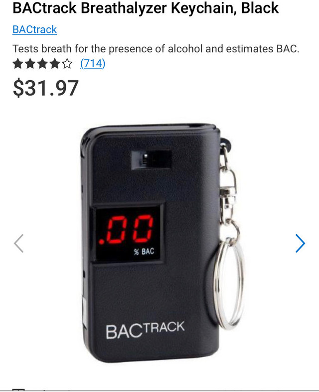 New BACtrack Breath Alcohol Detector  in Health & Special Needs in City of Toronto