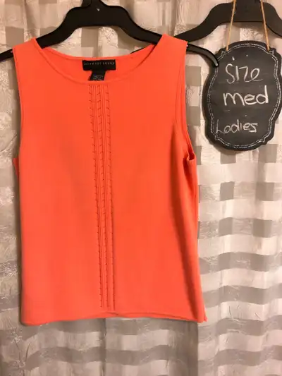 Orange Geoffrey Beene ladies tank  - MED, View more