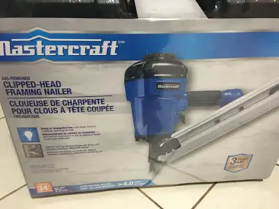 Mastercraft Air Framing Nailer- new in box, View more