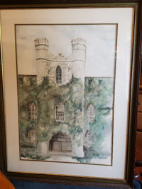 (35")Watercolour painting of Middlesex County Courthouse,1975