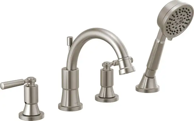 DELTA FAUCET PTT4523-BN Westchester Roman Tub Trim Kit with Hand in Plumbing, Sinks, Toilets & Showers in Oakville / Halton Region - Image 3