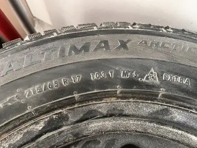 215/65 R-17 Altimax Artic winter tires and times. Have approx 30K on them. Came off a Volkswagen Tiq...