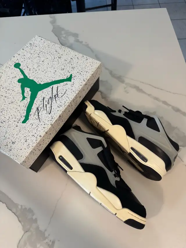 Air Jordan 4 RM Black/Sail - Size 10M in Men's Shoes in City of Toronto - Image 2