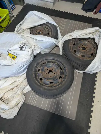 Winter tires Firestone winter force 2 205/55R16 91S M+S (on steel rims) Used for two seasons on a Ma...