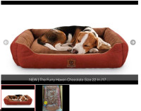 Dog Bed - Cuddler 22” x 17”. NEW