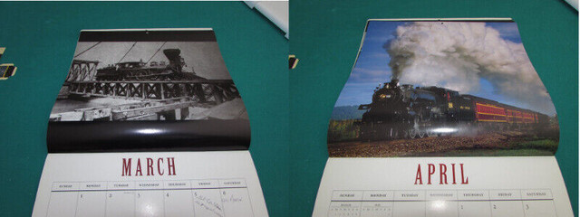TRAIN CALENDAR & VIA TRAIN CARDBOARD CUTOUTS TO BE ASSEMBLED in Arts & Collectibles in North Bay - Image 3