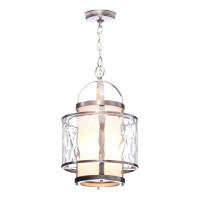 Handsome Brushed Nickel Double-Shaded Pendant – FLAWLESS!