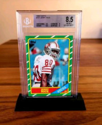 1986 TOPPS #161 JERRY RICE ROOKIE BGS 8.5 SUB 9 HOF 49ers