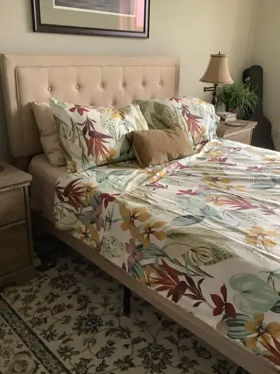 Queen bed frame, View more