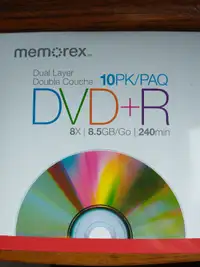 Memorex 8.5Gb/8X DVD+R Dual Layer- 10Pack Spindle X6