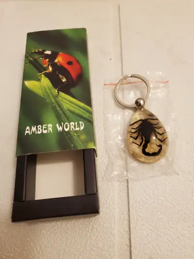 Brand New Scorpion Amber Keychain, View more