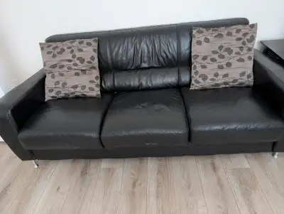 Leather couch, View more