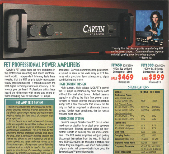 Carvin Power Amps in Amps & Pedals in Markham / York Region