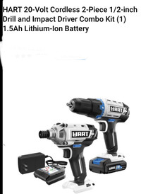 HART 20-Volt Cordless 2-Piece 1/2-inch Drill and Impact Driver C
