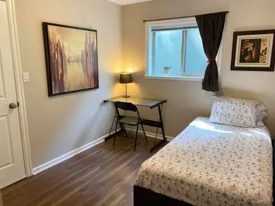 Fully furnished bedroom on the ground floor of the house. The rent includes: utilities, wireless int...