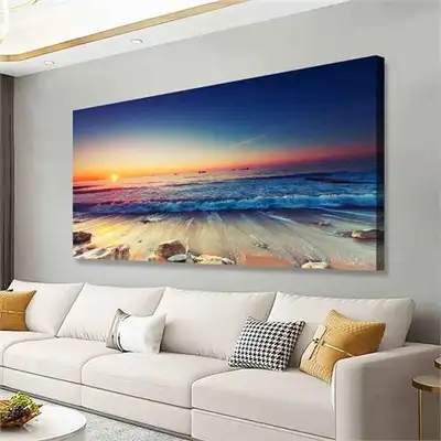 New Beach Seascape Pictures Canvas Wall Art 20"x40", View more
