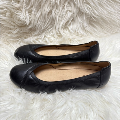 Vionic Black Leather Ballet FlatsSize 10 – Comfort Arch Support, View more