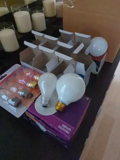 30+ Light Bulbs, various shapes and wattages, View more