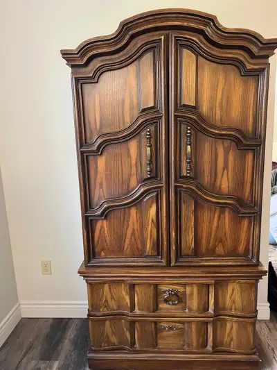 Antique Hardwood Wardrobe, View more