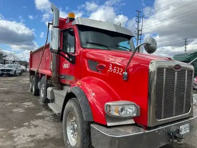 2021 Peterbilt 567 Tri axle dump truck transmission automatic 18 speed engine Cummins 500 hp heavy d...