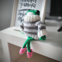 Crochet toy frog . Handmade toy froggy. Handmade gift.