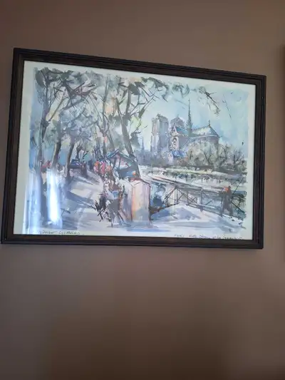 Vintage watercolor print, View more