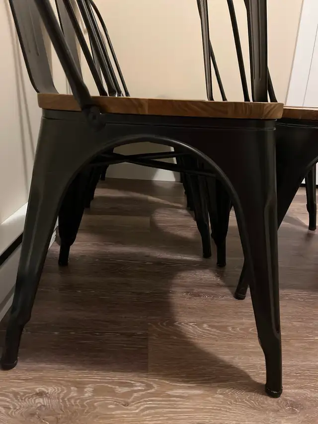 Dining chair set 5 Metal and wood | Dining Tables & Sets | City of ...