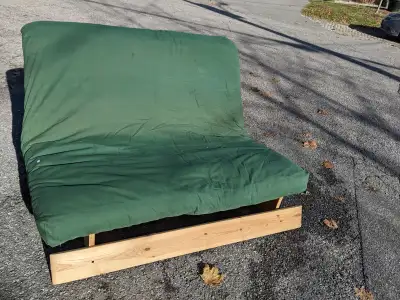 Futon frame and mattress, excellent condition, View more