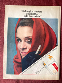 1965 Tareyton Cigarettes Original Ad