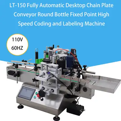 Chain Plate Conveyor Round Bottle Coding &Labeling Machine160235, View more