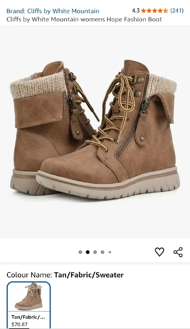 Cliffs by White Mountain Boots Size 9 Wide in Women's - Shoes in Markham / York Region - Image 3