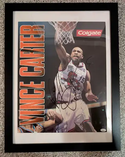 Vince Carter Signed Autographed Framed 16x20 Photo JSA Raptors , View more