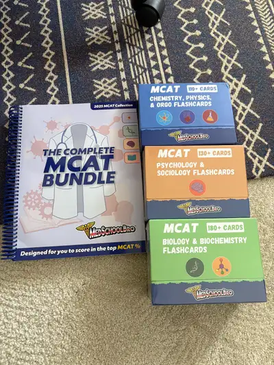 Brand new and never used. Just opened the packaging on the chem/phys flashcards. Bought for over $40...
