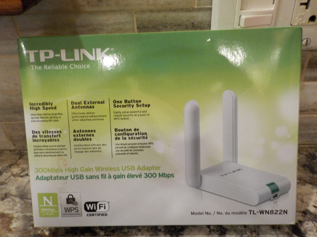 TP Link 300 Mbps High Gain Wireless USB Adapter in Other in Gatineau
