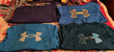 Man’s large hoodies, UA & Nike, $30 each, View more
