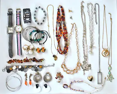 10 COSTUME JEWELLERY BAGS, View more