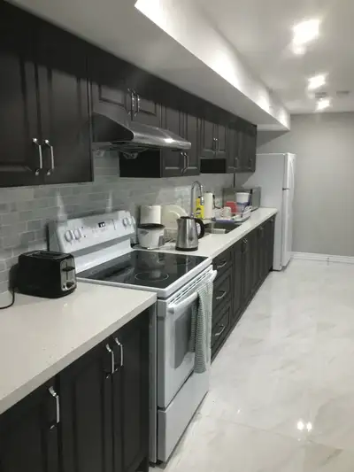 Bedroom with private bathroom near UOIT/Durham College for rent. Kitchen, washer and dryer are avail...