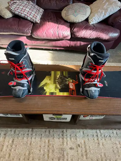 Mens 159 snowboard bindings 10.5 boots, View more