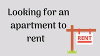 Looking for a 1-2 bedroom apartment