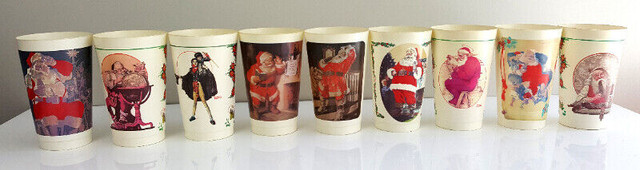 Vintage Coca-Cola Christmas Plastic Cups in Arts & Collectibles in City of Toronto
