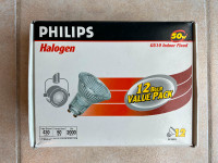 Philips Halogen GU10 - 50W Indoor Bulbs - 12 Pack NEW CONDITION