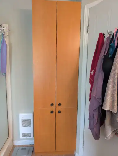 Armoire de rangement haute en bois, View more
