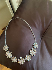 Necklace with silver flower. Used good!