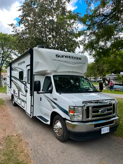 This Sunseeker Classic Class C RV is a glamper's dream, recommended for couples or a family with one...