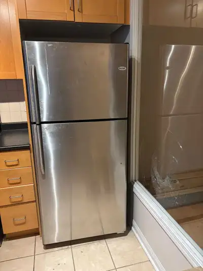 stainless steel fridge like new, View more