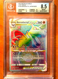 Pokemon Aerodactyl Vstar Rainbow Rare - Graded Slab