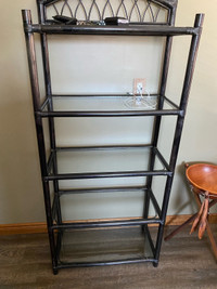 Rattan/wicker shelf set
