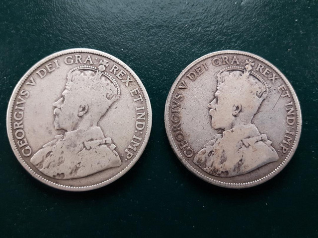 1912 and 1913 Canadian Half Dollars. in Arts & Collectibles in Moncton - Image 2