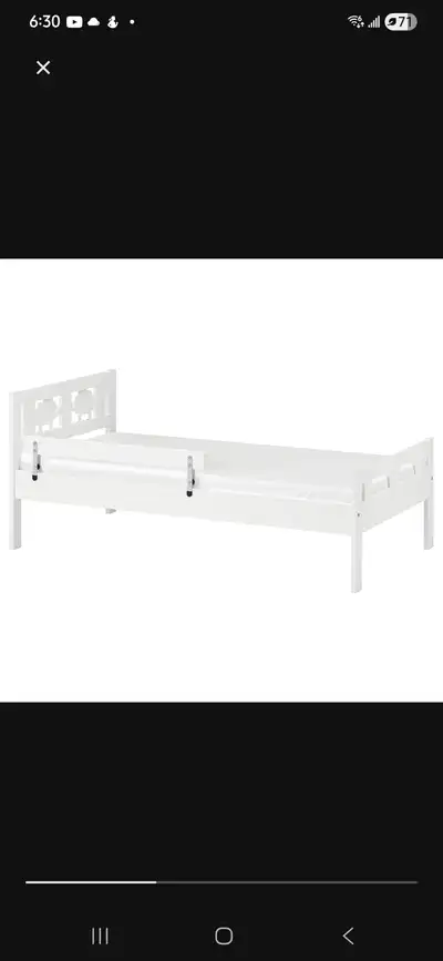 White toddler bed IKEA Kritter with mattress, View more